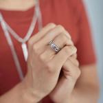 142 Ring Dames DOUBLE LINKED Collection