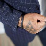 155BLK Armband Schwarz Heren ALPHA Collection