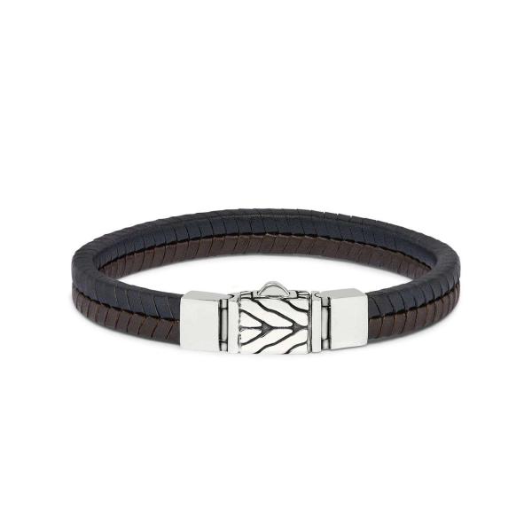 157BBR Armband Schwarz-Bruin CHEVRON Collection