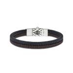 157BBR Armband Schwarz-Bruin CHEVRON Collection