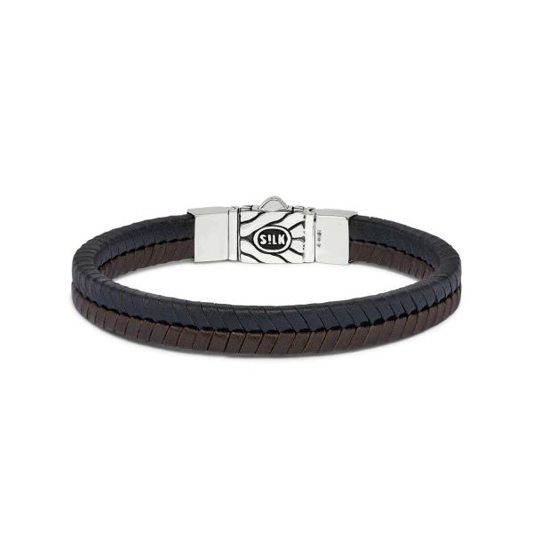 157BBR Armband Schwarz-Bruin CHEVRON Collection