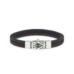 157BBR Armband Schwarz-Bruin CHEVRON Collection