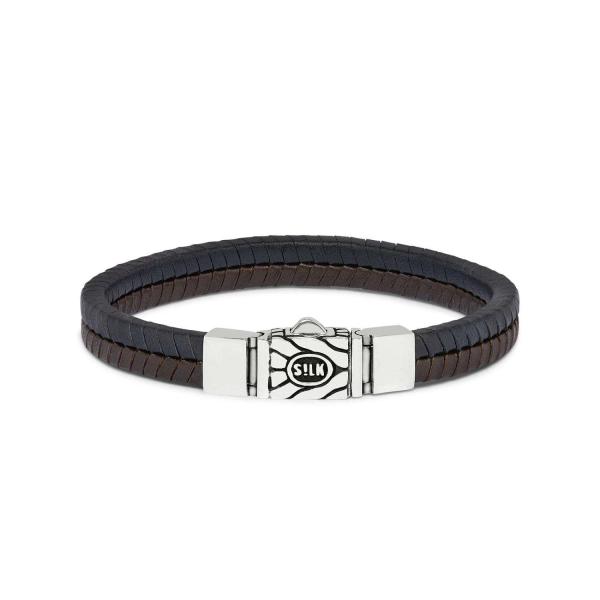 157BBR Armband Schwarz-Bruin CHEVRON Collection