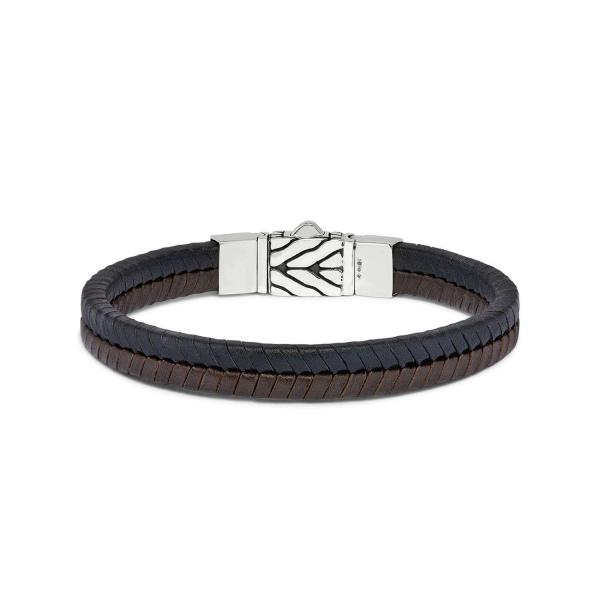 157BBR Armband Schwarz-Bruin CHEVRON Collection