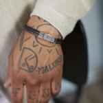 157BBR Armband Schwarz-Bruin Heren CHEVRON Collection