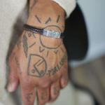 157BBR Armband Schwarz-Bruin Heren CHEVRON Collection