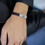 157BLK Armband Schwarz Dames CHEVRON Collection