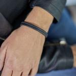 157BLK Armband Schwarz Dames CHEVRON Collection