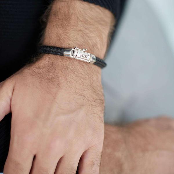 171BLK Armband Schwarz Heren WEAVE Collection