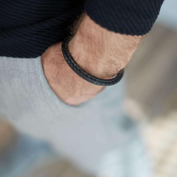 171BLK Armband Schwarz Heren WEAVE Collection