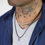 183BLK Halskette Schwarz Heren CHEVRON Collection