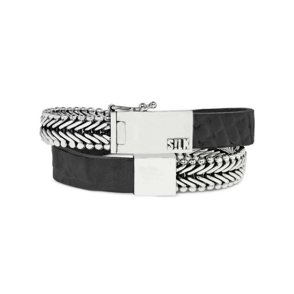214BKC Armband Schwarz Croco CLASSIC CHEVRON Collection