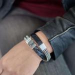 214BKC Armband Schwarz Croco Dames CLASSIC CHEVRON Collection