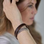 214BRC Armband BraunCroco Dames CLASSIC CHEVRON Collection