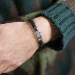 240BLK Armband Schwarz Heren DOUBLE LINKED Collection