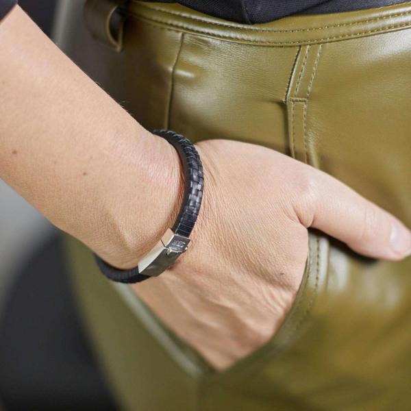 240BLK Armband Schwarz Dames DOUBLE LINKED Collection