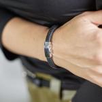 240BLK Armband Schwarz Dames DOUBLE LINKED Collection