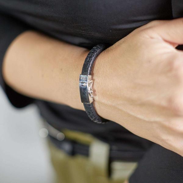 240BLK Armband Schwarz Dames DOUBLE LINKED Collection