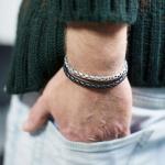 265BLK Armband Schwarz Heren FOX Collection