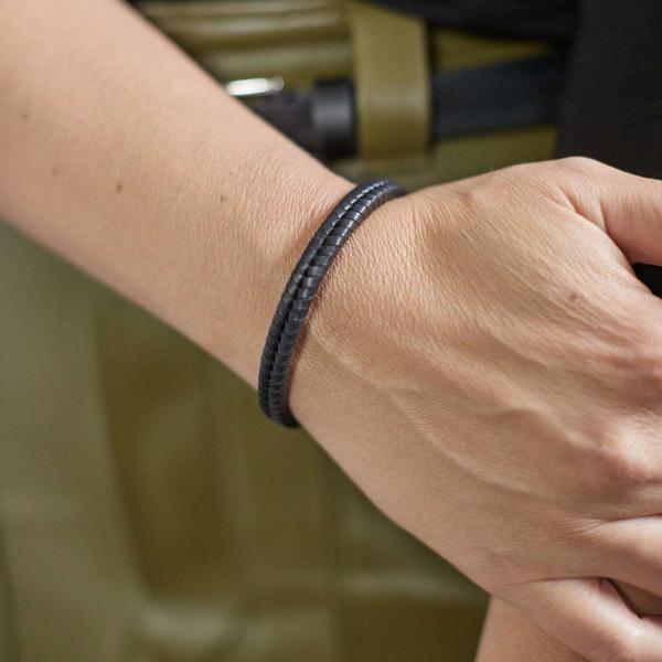 275BLK Armband Schwarz Dames CHEVRON Collection