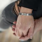 283 armband silber poliert, mat & Schwarz Dames RAW Collection