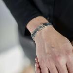 283 armband silber poliert, mat & Schwarz Dames RAW Collection