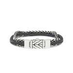 283 armband silber poliert, mat & Schwarz RAW Collection