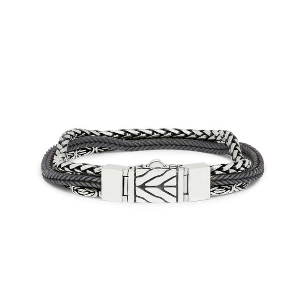 283 armband silber poliert, mat & Schwarz RAW Collection