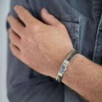 284 armband silber poliert, mat & messing Heren RAW Collection