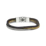 284 armband silber poliert, mat & messing RAW Collection