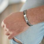 284 armband silber poliert, mat & messing Heren RAW Collection