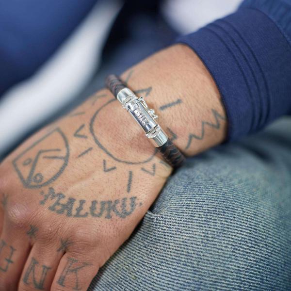 326BBR Armband Schwarz-Braun Heren ARCH Collection