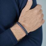 326BBU Armband Schwarz-Blau Heren ARCH Collection