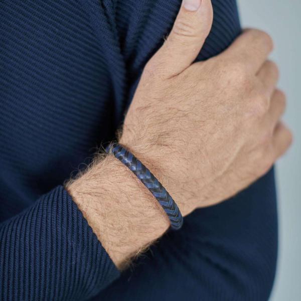 326BBU Armband Schwarz-Blau Heren ARCH Collection