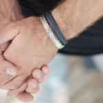 362BBU Armband Schwarz-Blau Heren ALPHA Collection