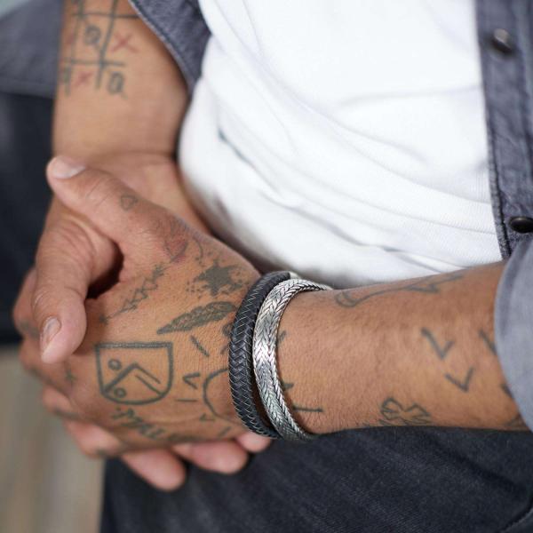 362BLK Armband Schwarz Heren ALPHA Collection