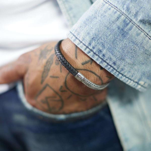 369BLK Armband Schwarz Heren ALPHA Collection