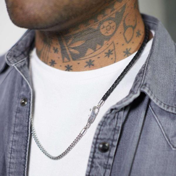 383BLK Armband | Halskette Schwarz Heren ROOTS Collection