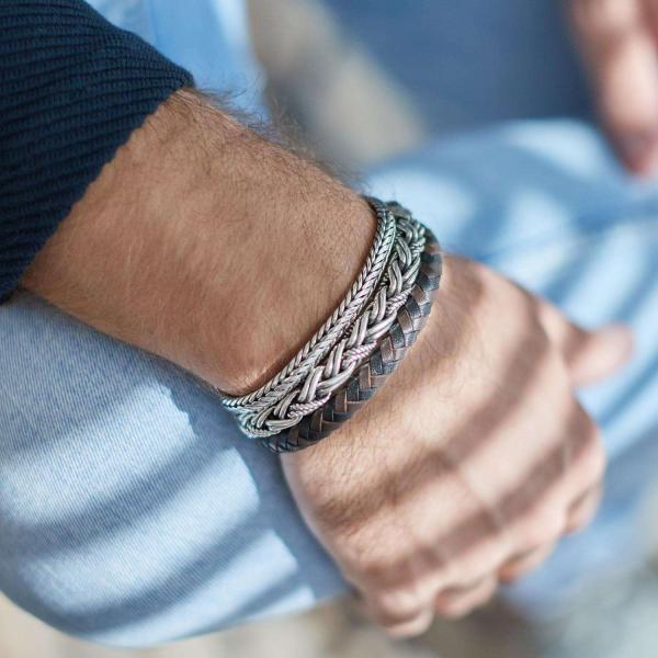 423 Armband  Schwarz-Bruin Heren CROSSLINE Collection