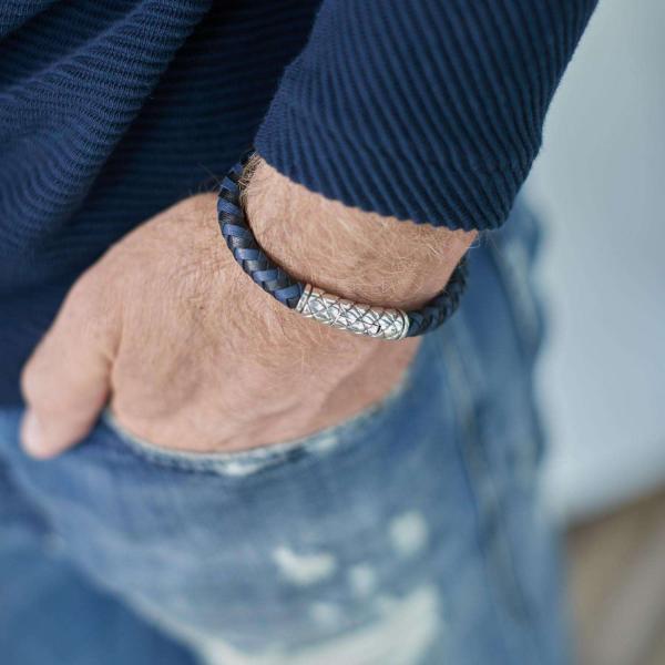 423 Armband  Schwarz-Blau Heren CROSSLINE Collection