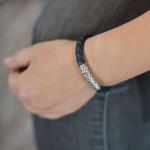 423 Armband  Schwarz-Blau Dames CROSSLINE Collection