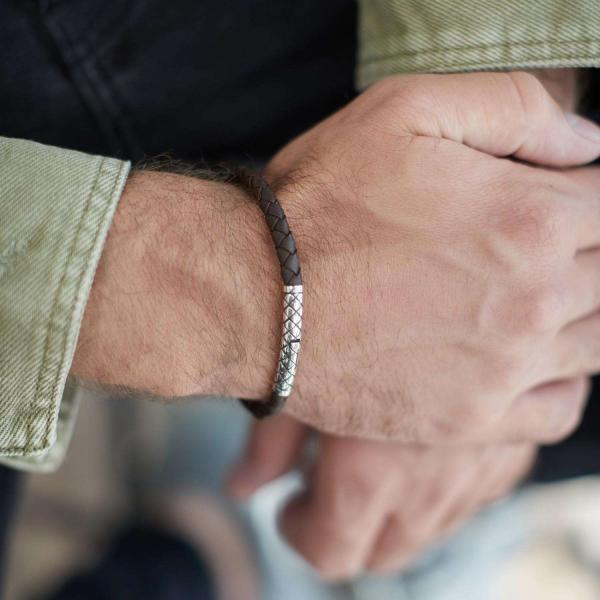 427 Armband  Bruin Heren CROSSLINE Collection