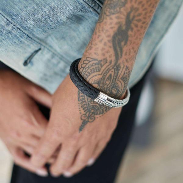 741BLK Armband  Schwarz Dames WEAVE Collection