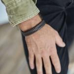 811BBR Armband Schwarz-Braun Heren ALPHA Collection