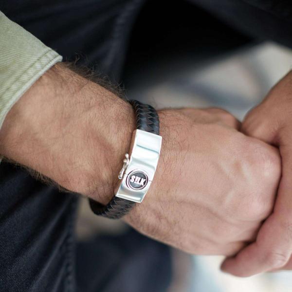 811BBR Armband Schwarz-Braun Heren ALPHA Collection