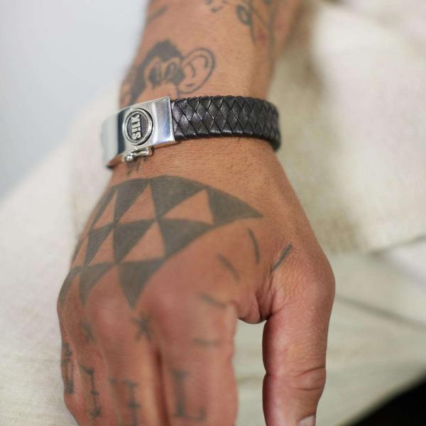 811BLK Armband Schwarz Heren ALPHA Collection