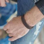 811BRN Armband Braun Heren ALPHA Collection