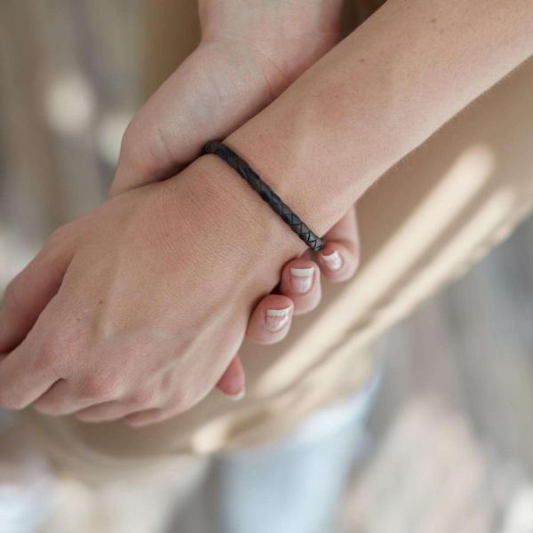 830BBR Armband Schwarz-Braun Dames ROOTS Collection