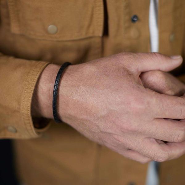 830BLK Armband Schwarz Heren ROOTS Collection