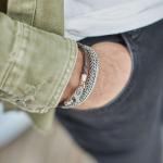 830BRN Armband Braun Heren ROOTS Collection